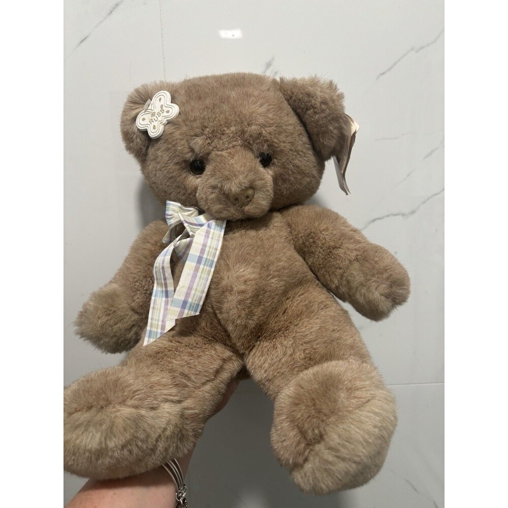 Vintage Russ Caress Soft Pets Teddy Bear Brown Plush